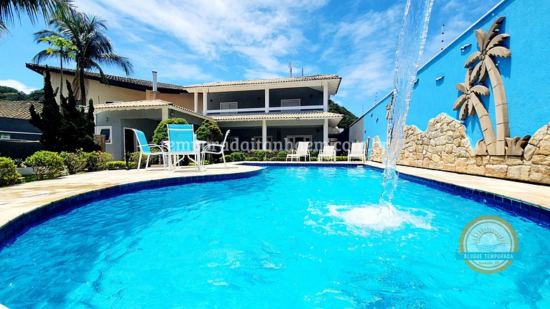 Casa para alugar na praia, 6 quartos, piscina aquecida