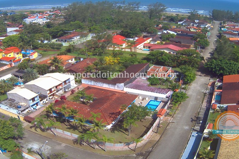 chácara na praia alugar, 4 suites, piscina, churrasqueira